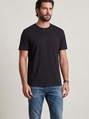 All Saints black crewneck tshirt Tee